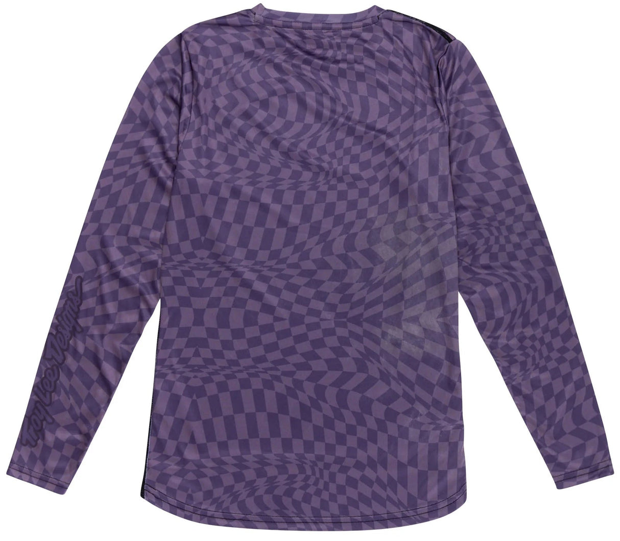 Troy Lee Designs WOMENS LILIUM LS JERSEY TWISTED CHECKERS DEEP PURPLE BACK