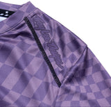 Troy Lee Designs WOMENS LILIUM LS JERSEY TWISTED CHECKERS DEEP PURPLE DETAIL