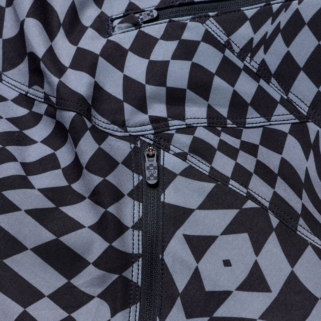 Troy Lee Designs WOMENS LILIUM PANT TWISTED CHECKERS BLACK ZIPPER