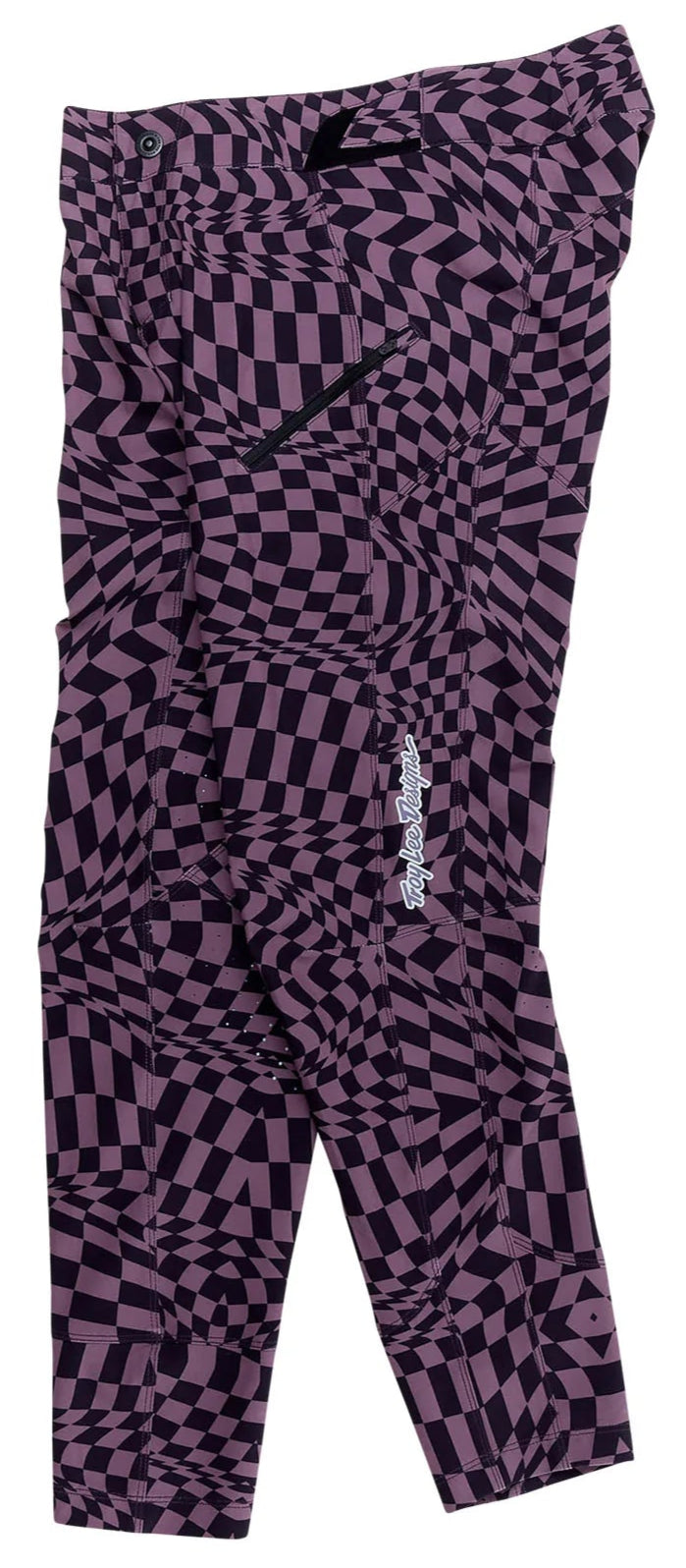 Troy Lee Designs WOMENS LILIUM PANT TWISTED CHECKERS PURPLE SIDE FRONT