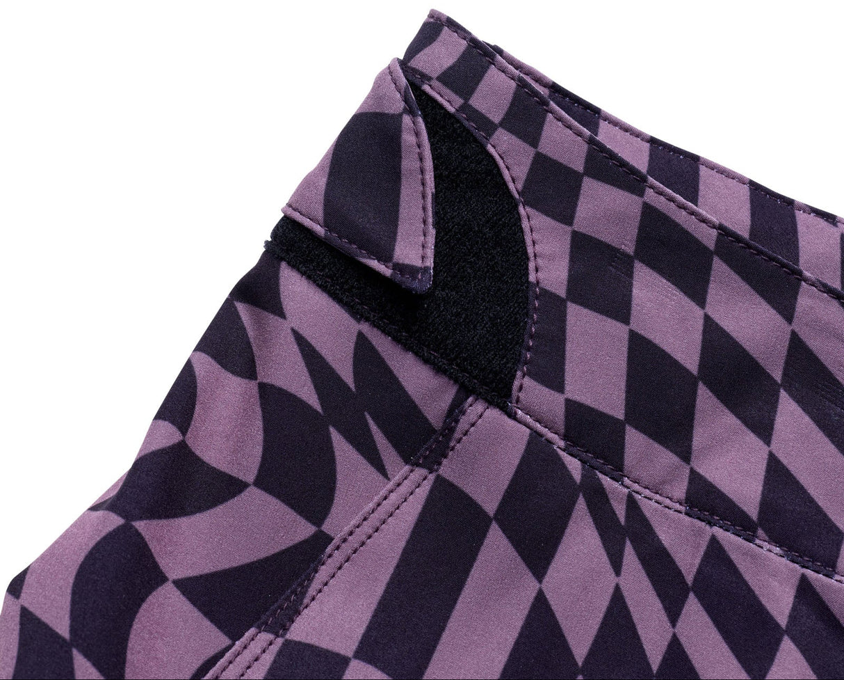 Troy Lee Designs WOMENS LILIUM PANT TWISTED CHECKERS PURPLE DETAIL
