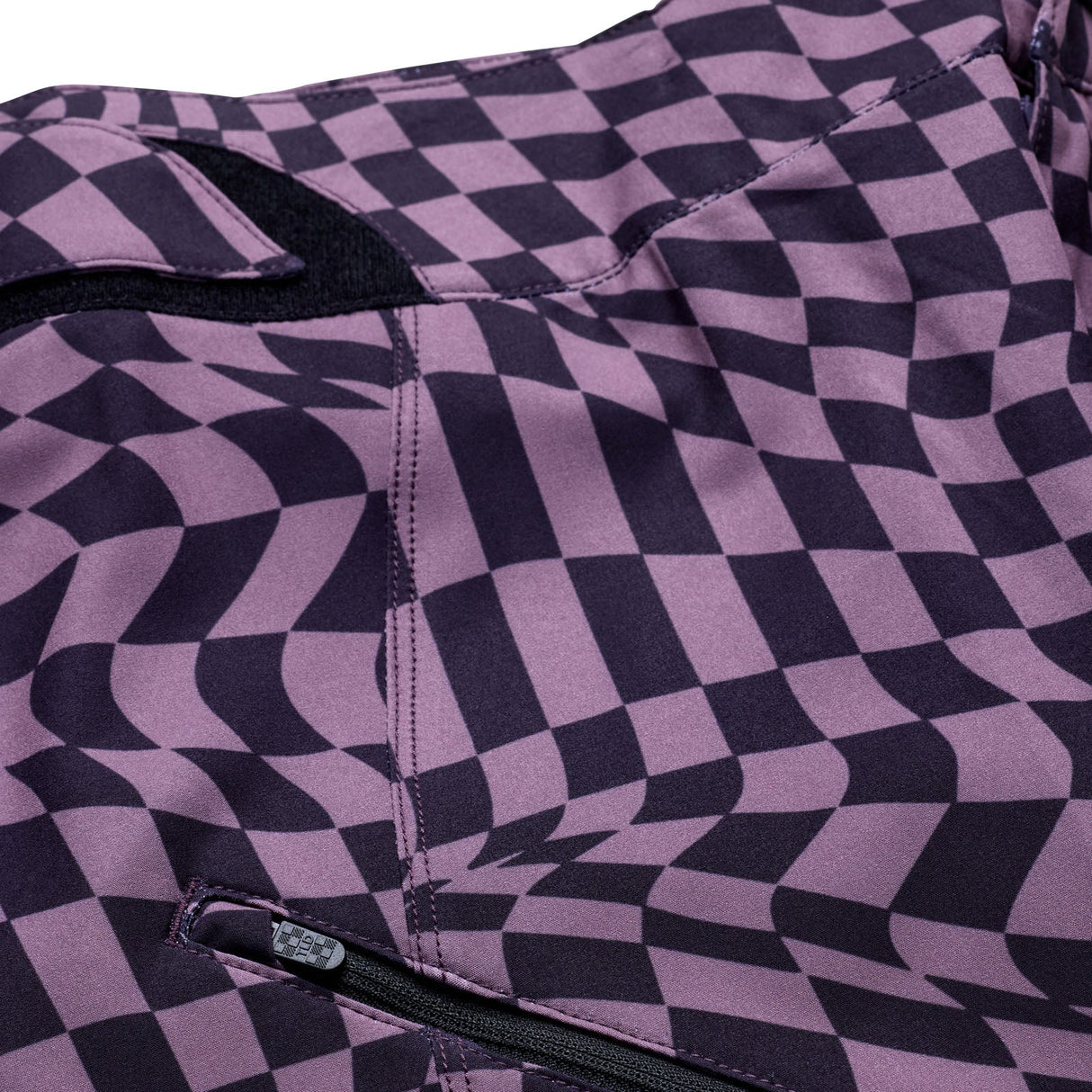 Troy Lee Designs WOMENS LILIUM PANT TWISTED CHECKERS PURPLE DETAIL