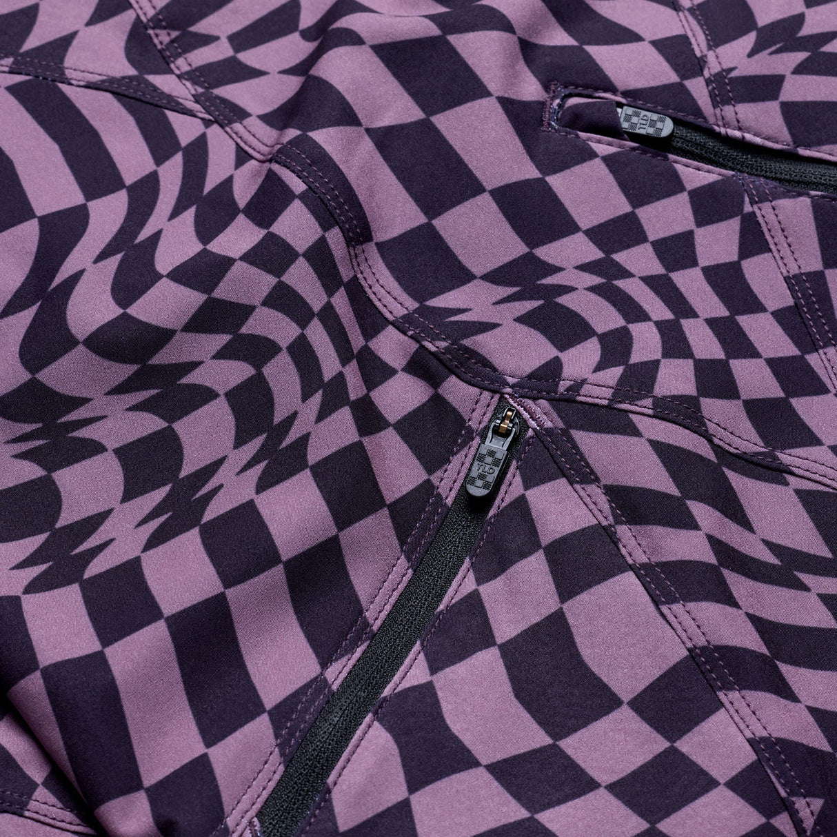 Troy Lee Designs WOMENS LILIUM PANT TWISTED CHECKERS PURPLE ZIPPER