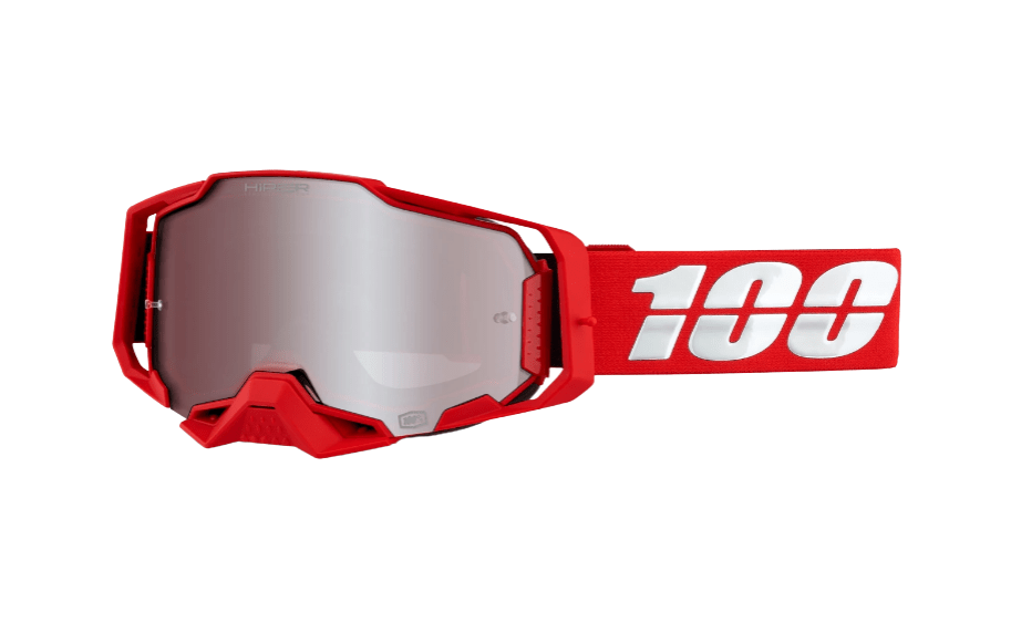 100 Percent Armega Goggle Red/HiPER Silver Mirror