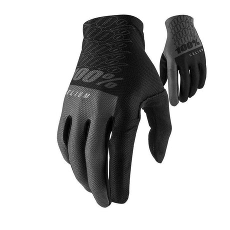100 Percent 100% Celium Gloves - Black Grey Electric Bike Gloves