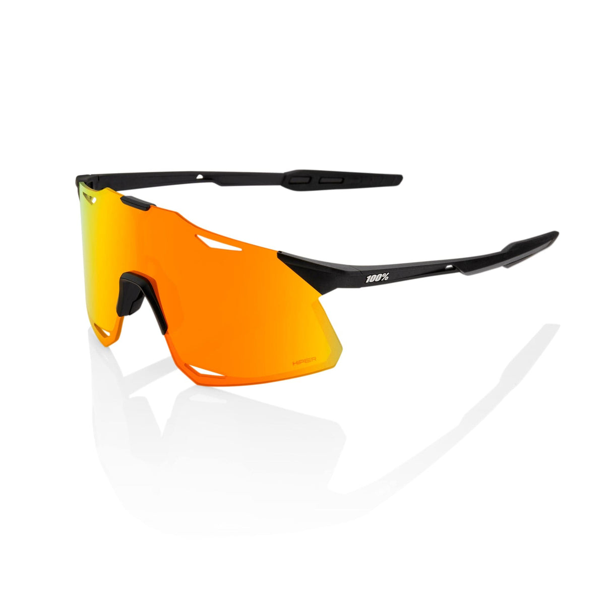 100 Percent Hypercraft Sunglasses - Matte Black/Hiper Red Lens electric bike glasses