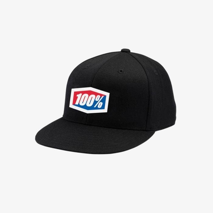 100 Percent OFFICIAL J Fit Flexifit Hat Black