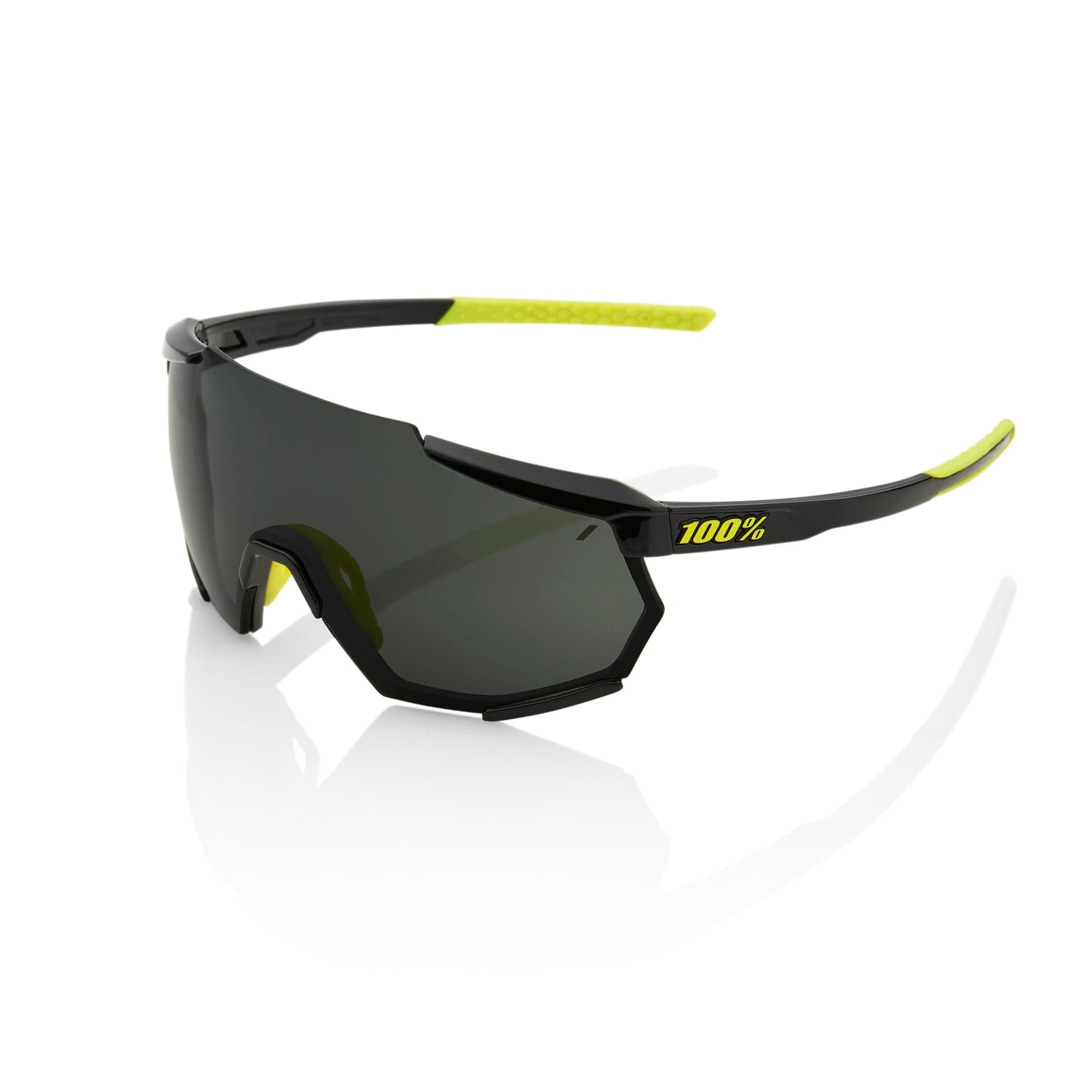 100 Percent Racetrap Sunglasses Gloss Black/Smoke Lens