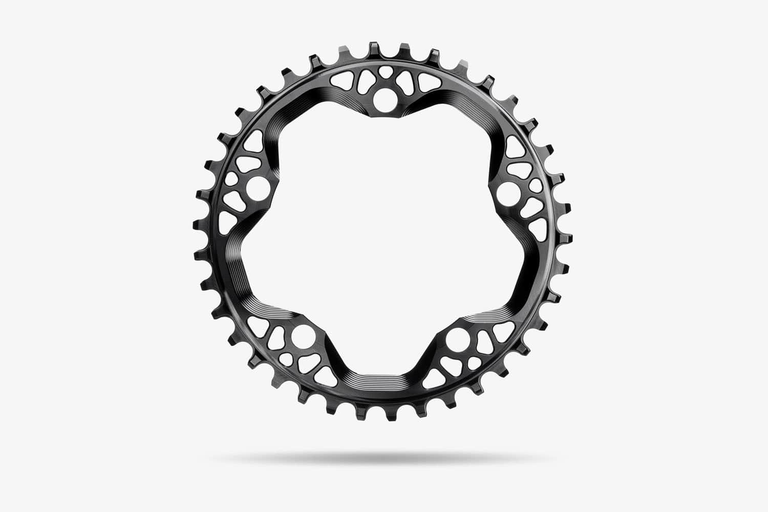 absoluteBLACK Round PREMIUM 110BCD 5 Hole CX NW Chainring Black / 42T