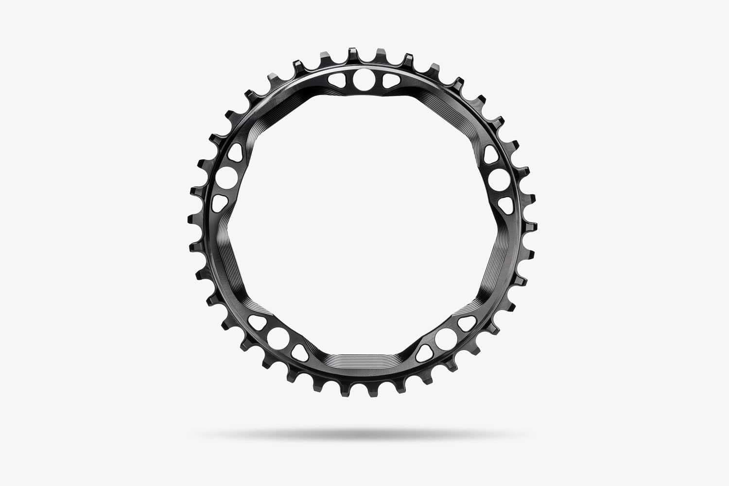 absoluteBLACK Round PREMIUM 130BCD 5 Hole CX NW Chainring Black