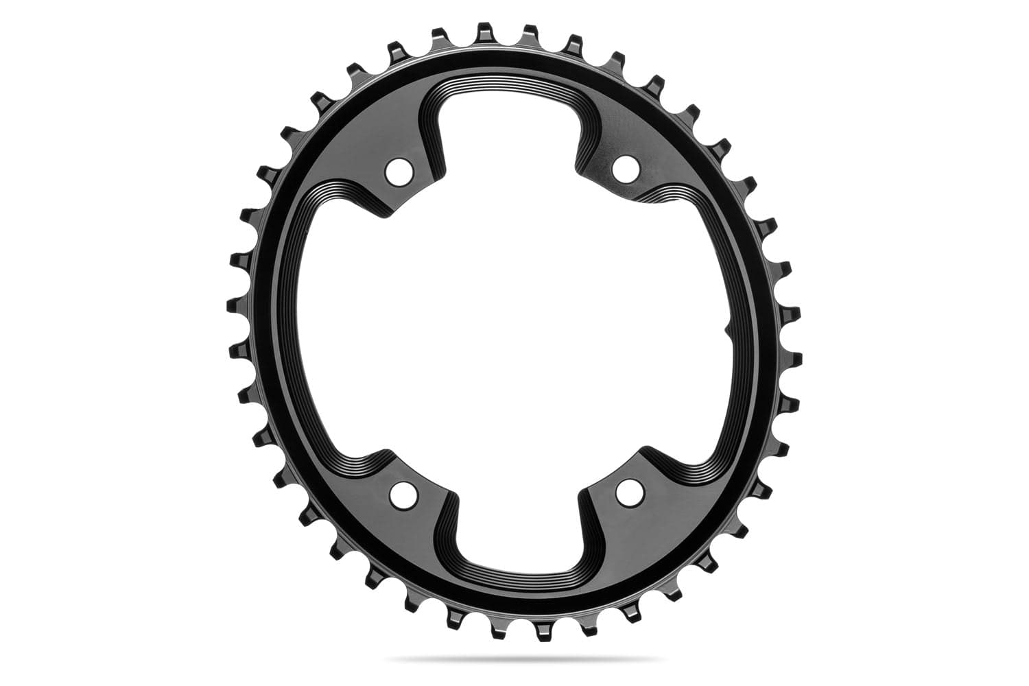 absoluteBLACK Oval PREMIUM Shimano CX R9100/9000/8000/6800 1X 110BCD 4 Hole NW Chainring Black / 42T