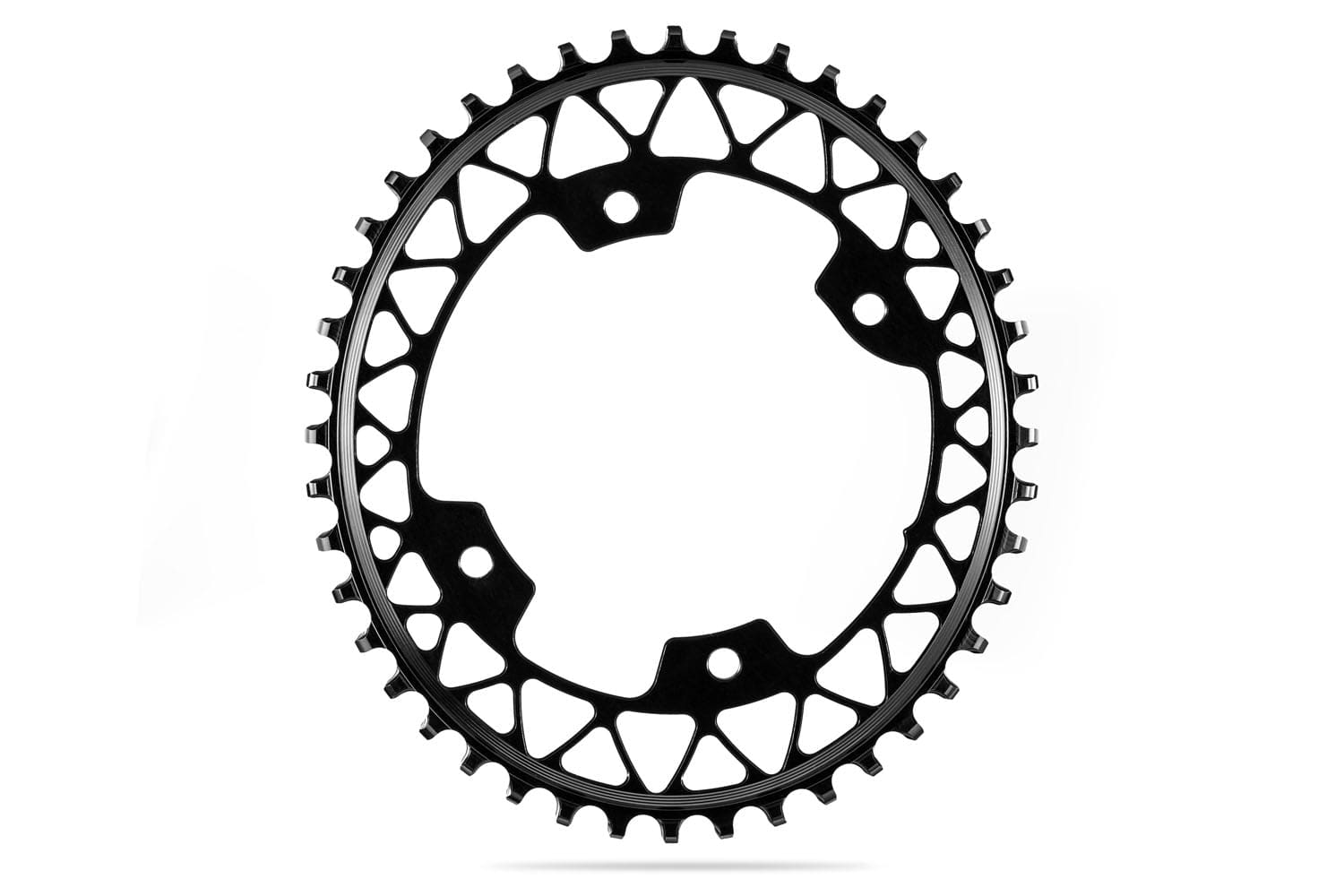 absoluteBLACK Oval PREMIUM Shimano GRAVEL R9100/9000/8000/6800 1X 110BCD 4 Hole NW Chainring Black / 50T