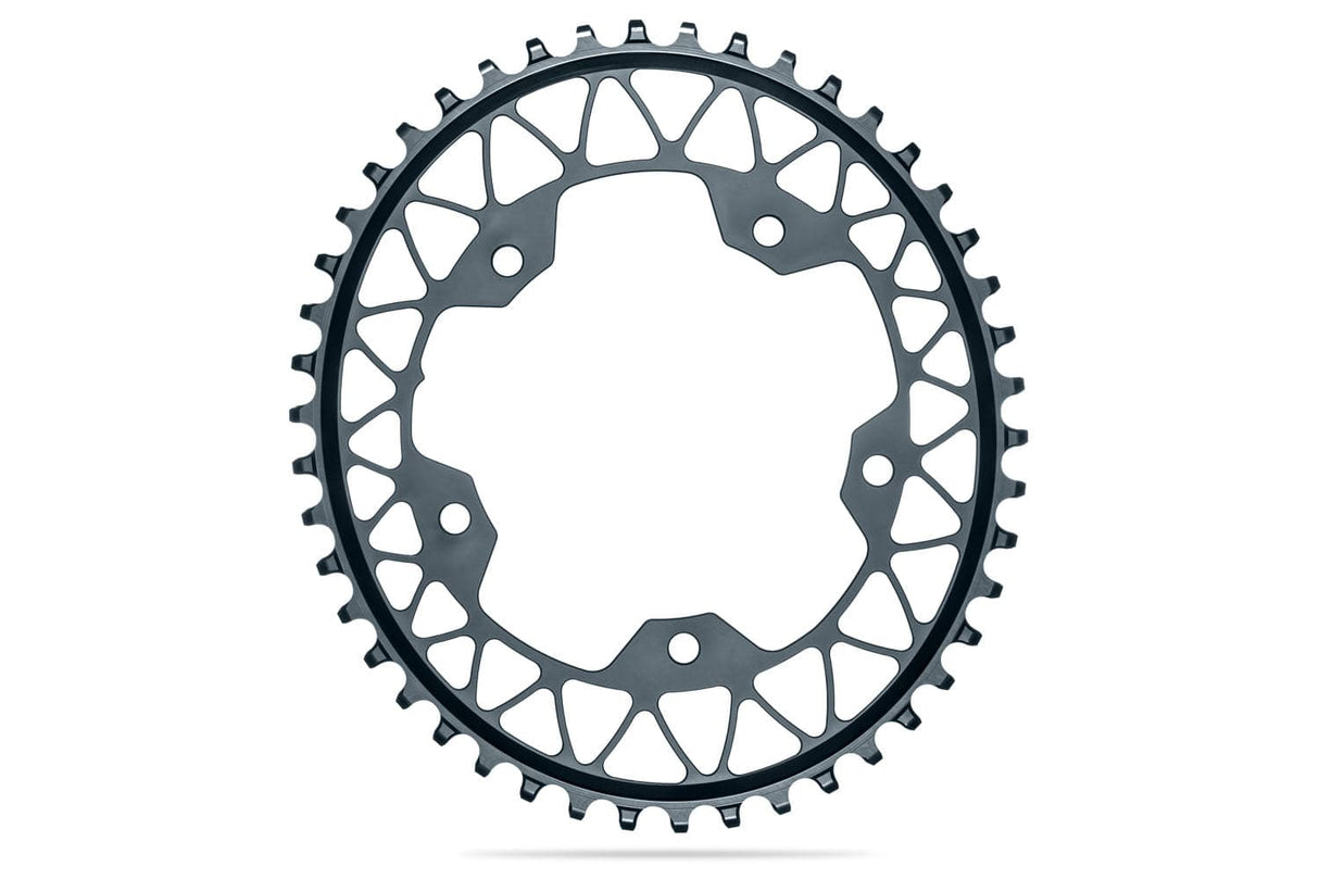 absoluteBLACK Oval PREMIUM Shimano GRAVEL 1X 110BCD 5 Hole NW Chainring Black / 50T