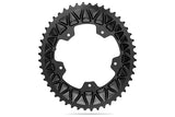 absoluteBLACK Oval PREMIUM Shimano 110BCD 5 Hole 2X Sub Compact Chainring Black