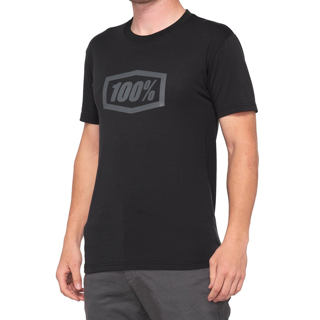 100 Percent ESSENTIAL Tech-Tee Black/Grey