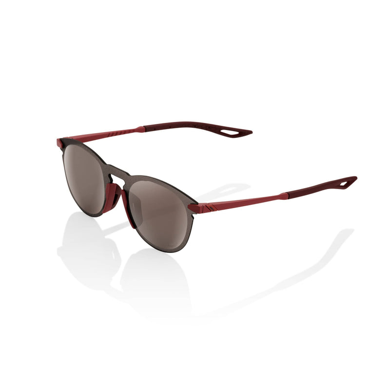 100 Percent Eyewear LEGERE ROUND - Soft Tact Crimson - HiPER Silver