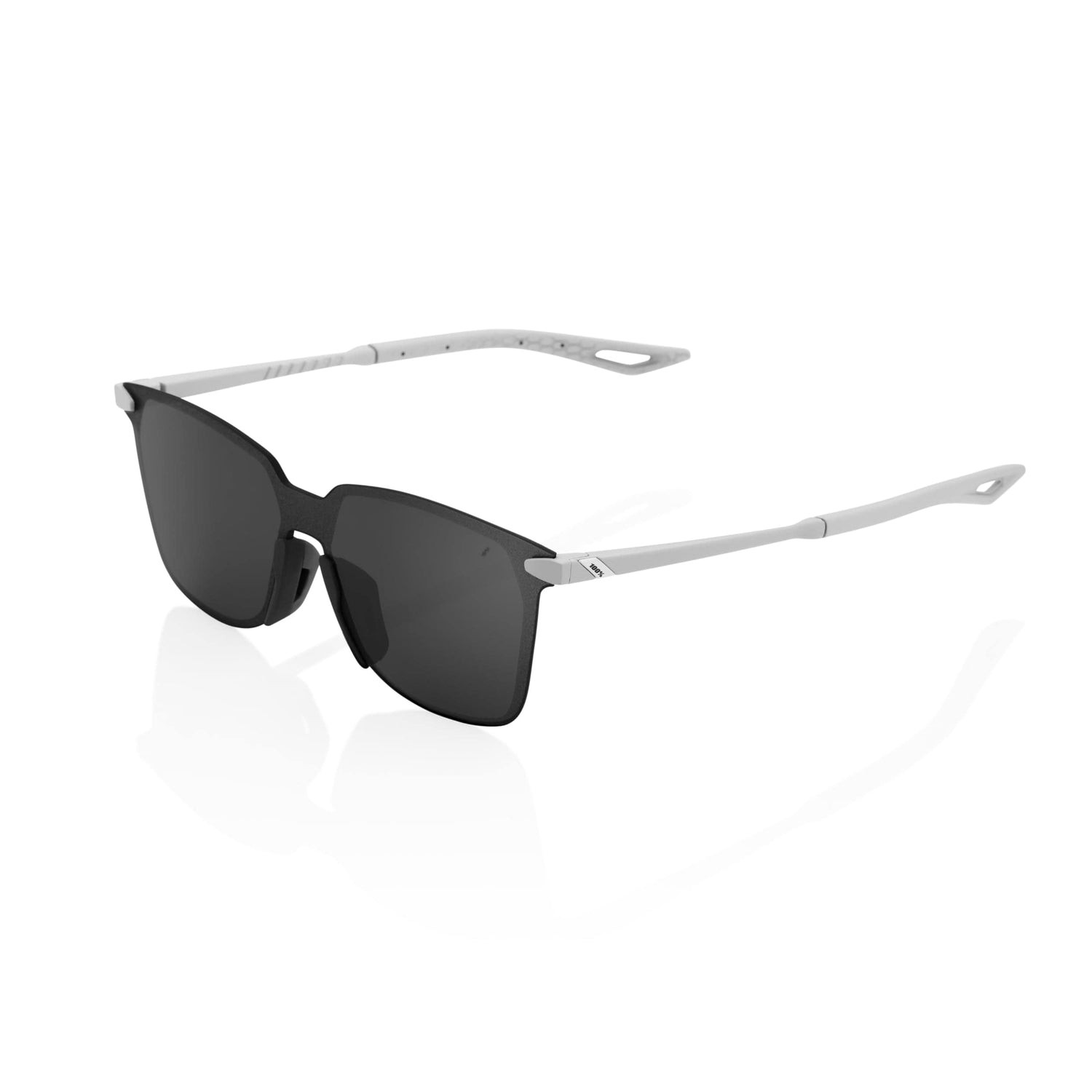 100 Percent Eyewear LEGERE SQUARE - Soft Tact Stone Grey - Black Mirror