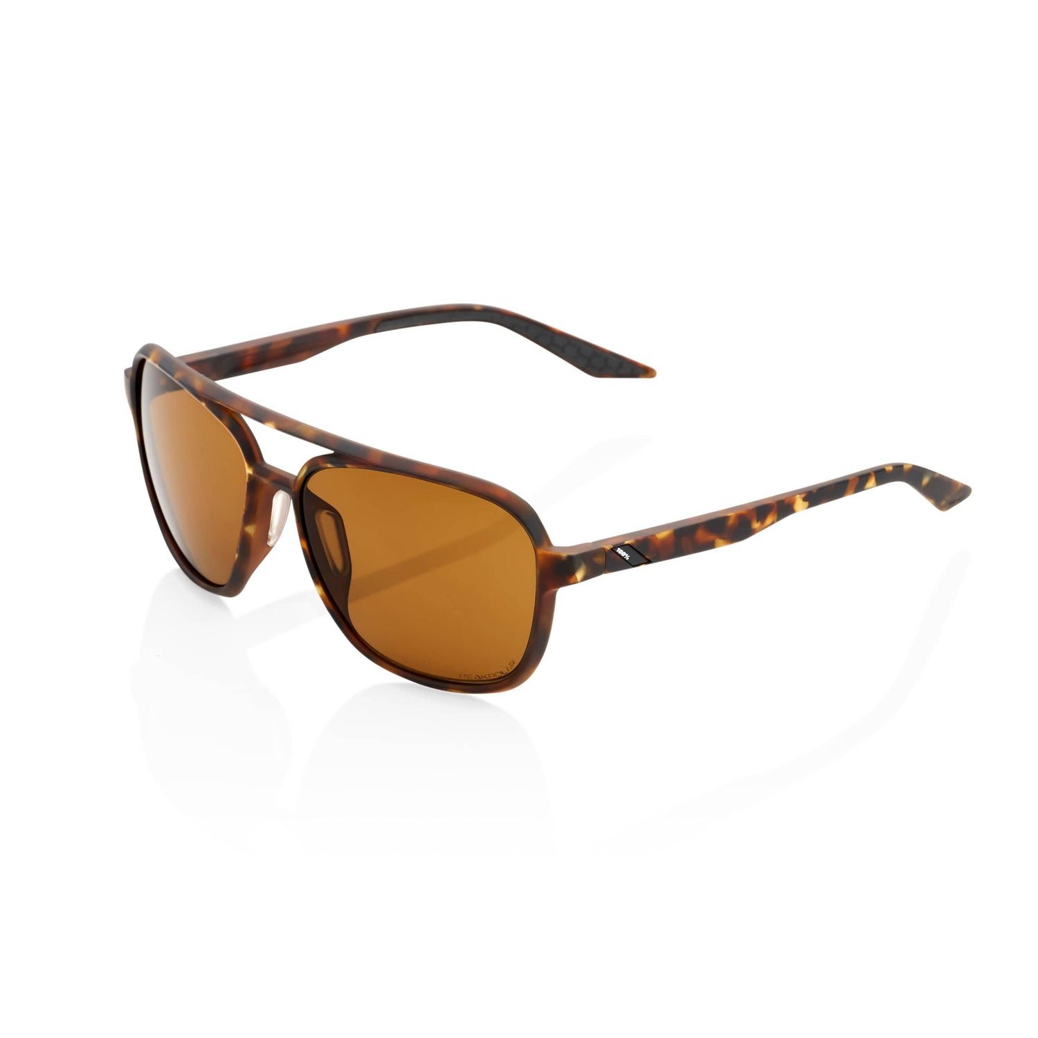 100 Percent Kasia Sunglasses Soft Tact Havana PeakPolar Lens