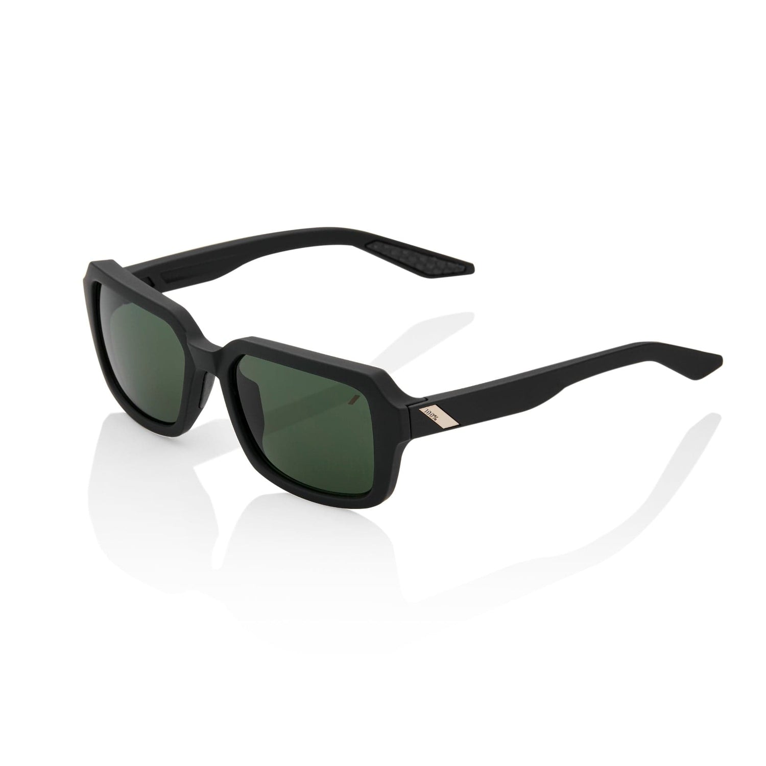 100 Percent Rideley Sunglasses Soft Black/Grey Green Lens