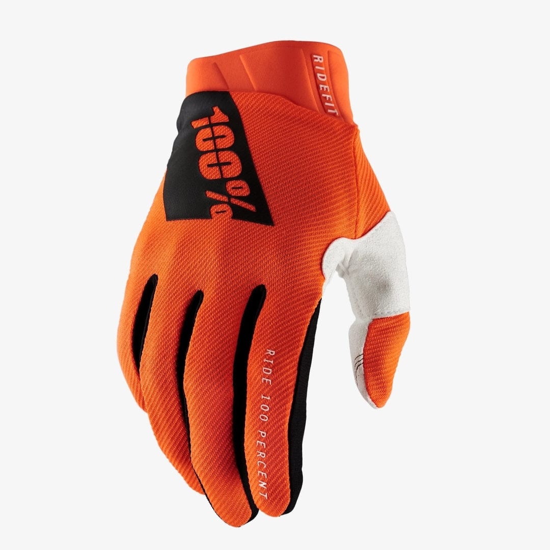 100 Percent RIDEFIT Gloves Fluo Orange