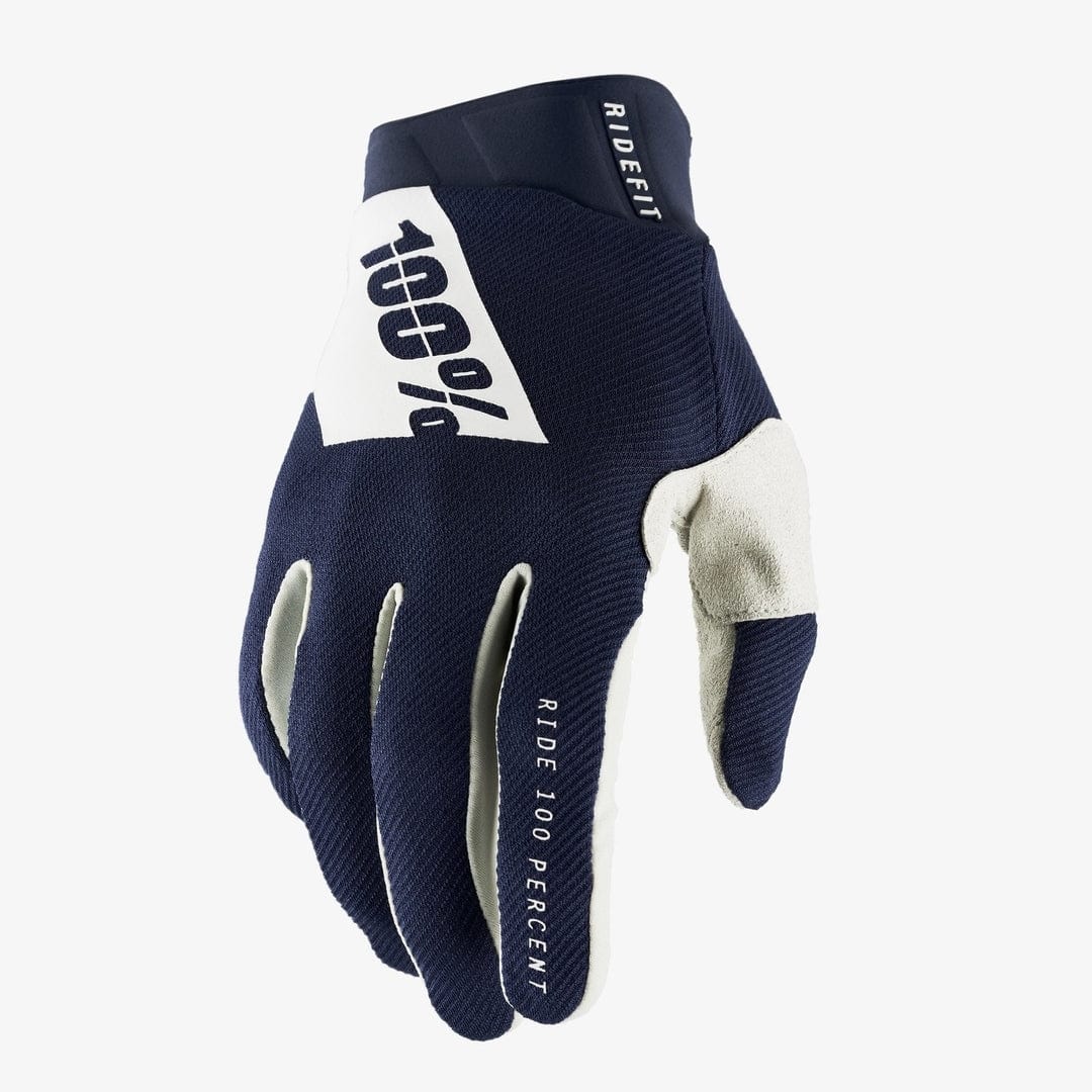 100 Percent RIDEFIT Gloves Navy/White