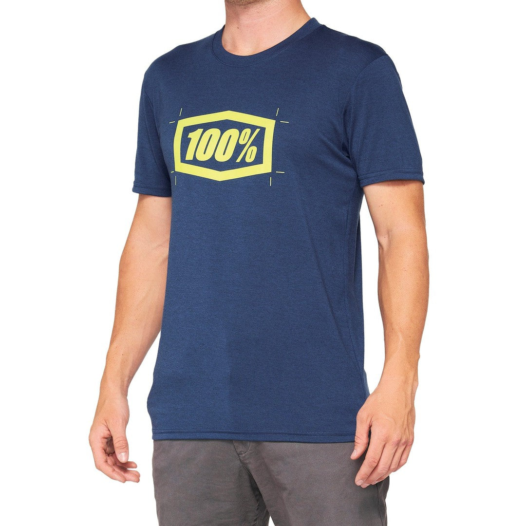 100 Percent CROPPED Tech-Tee Navy
