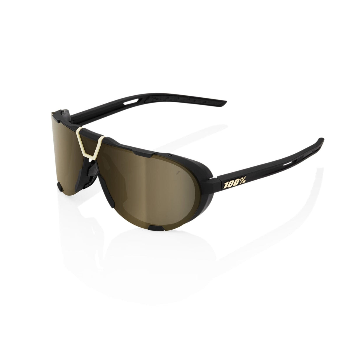 100 Percent Westcraft Sunglasses Soft Black/Soft Gold Mirror Lens