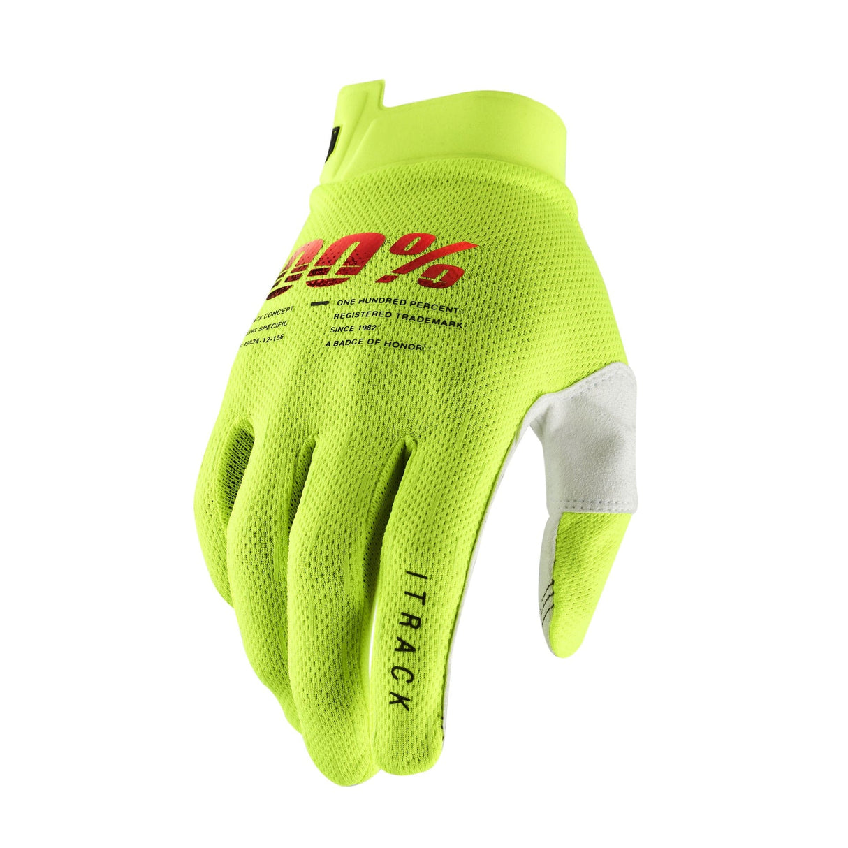 100 Percent ITRACK Youth Gloves Fluo Yellow