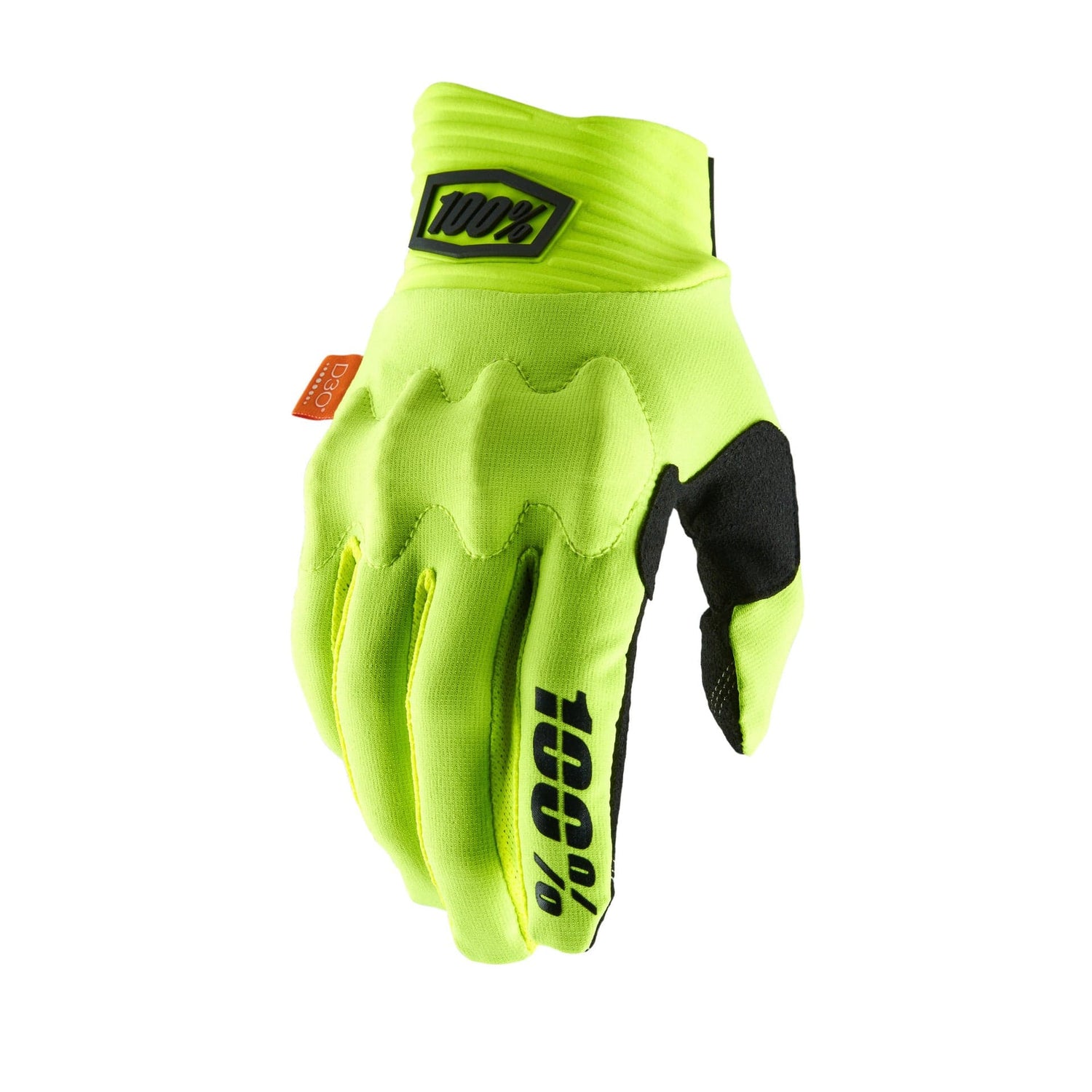 100 Percent COGNITO D30 Gloves Fluo Yellow/Black