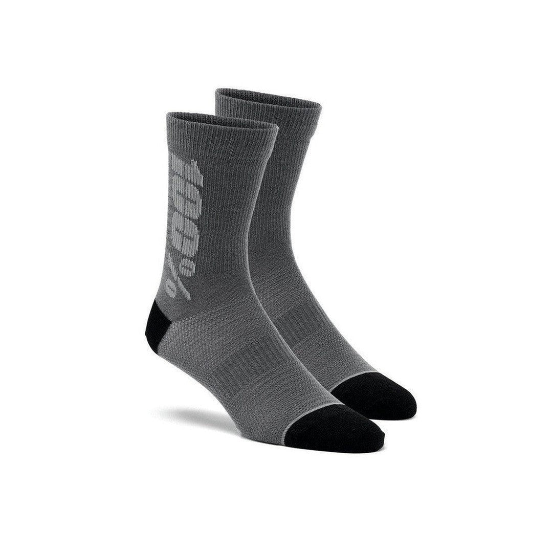 100 Percent RYTHYM Merino Socks Charcoal/Grey