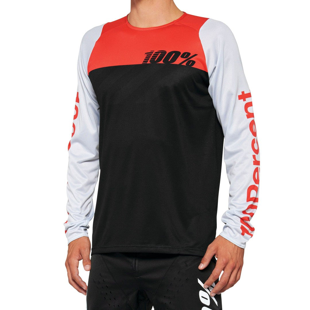 100 Percent R-CORE Jersey Black/Racer Red