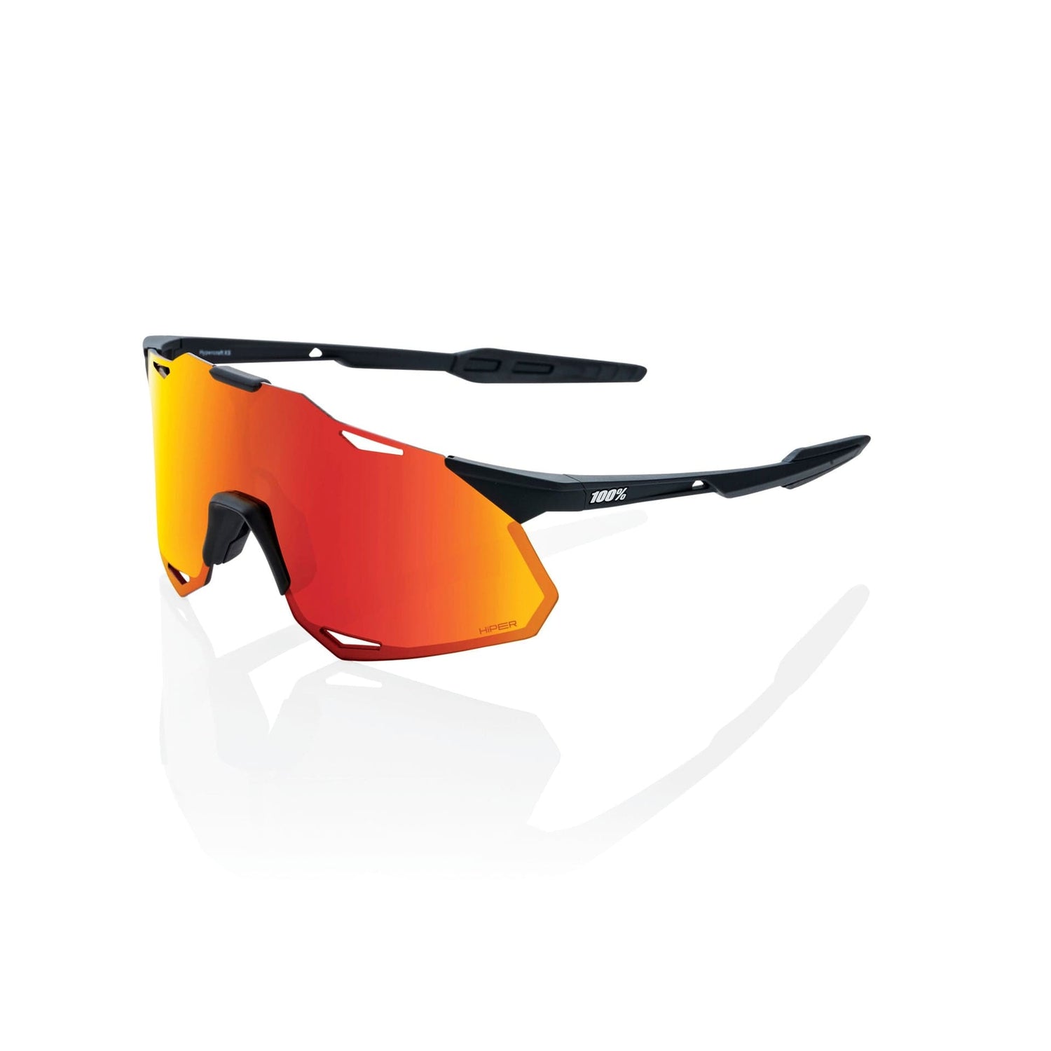 100 Percent Eyewear HYPERCRAFT XS - Soft Tact Black - HiPER Red  Mirror