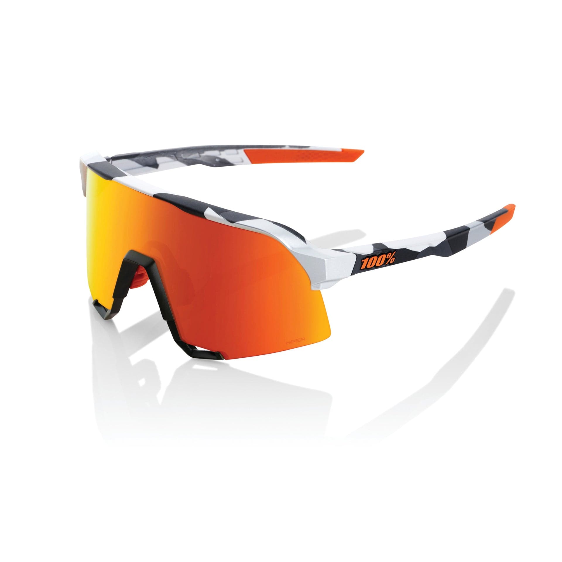 100 Percent Eyewear S3 - Soft Tact Grey Camo - HiPER Red Mirror