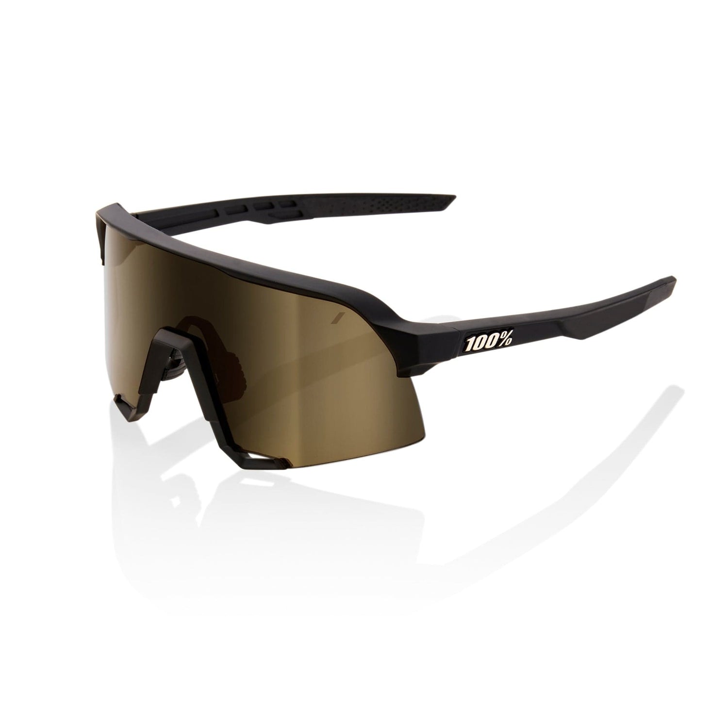 100 Percent Eyewear S3 - Soft Tact Black - Soft Gold Mirror