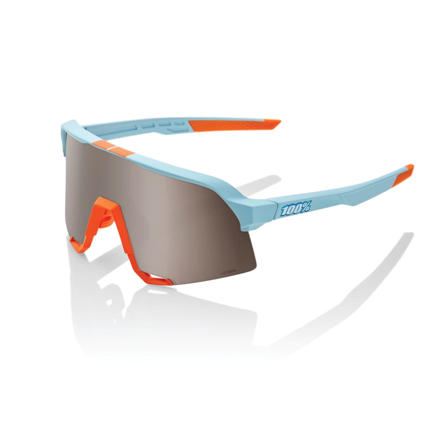 100 Percent Eyewear S3 - Soft Tact Two Tone - HiPER Silver Mirror
