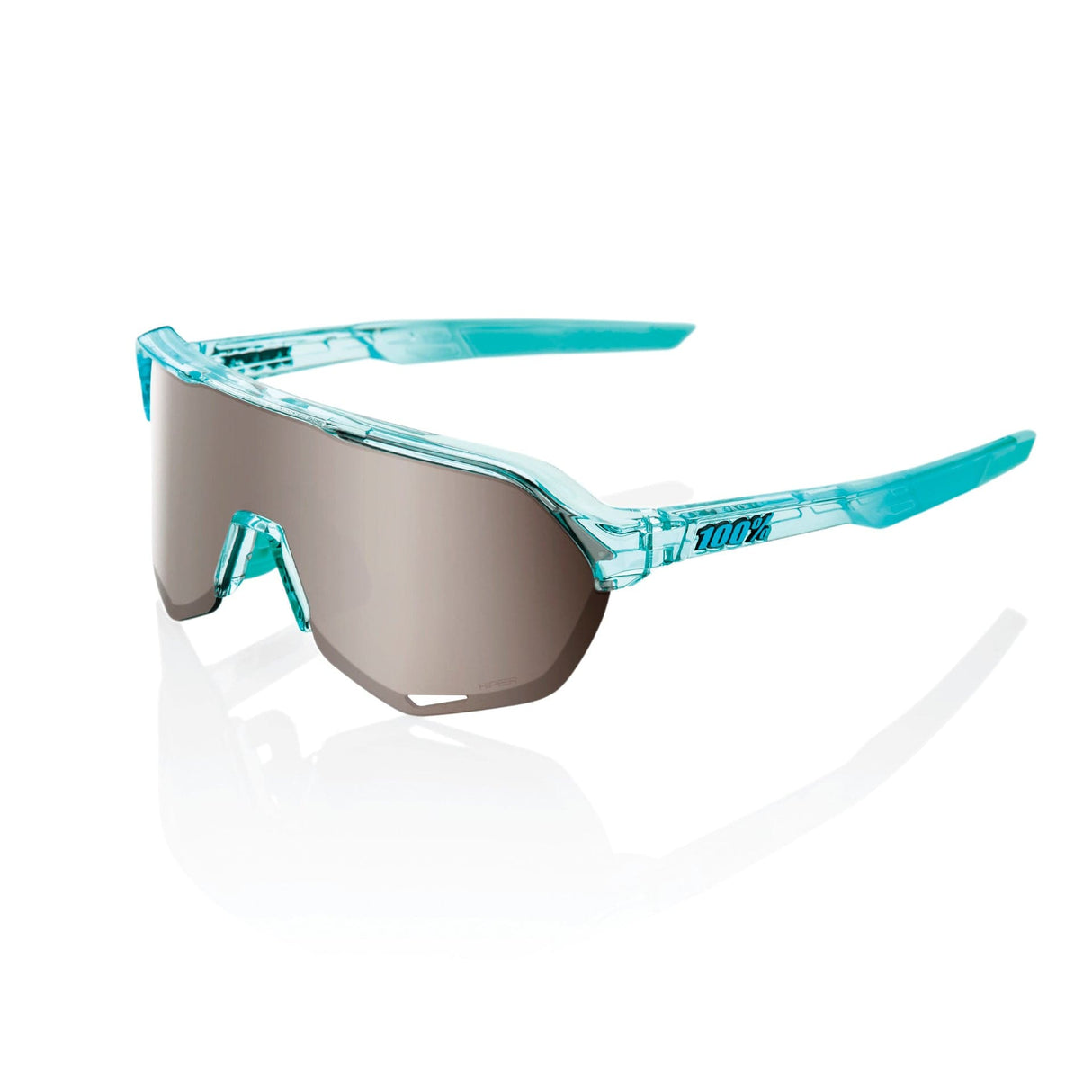 100 Percent Eyewear S2 - Polished Translucent Mint - HiPER Silver Mirror