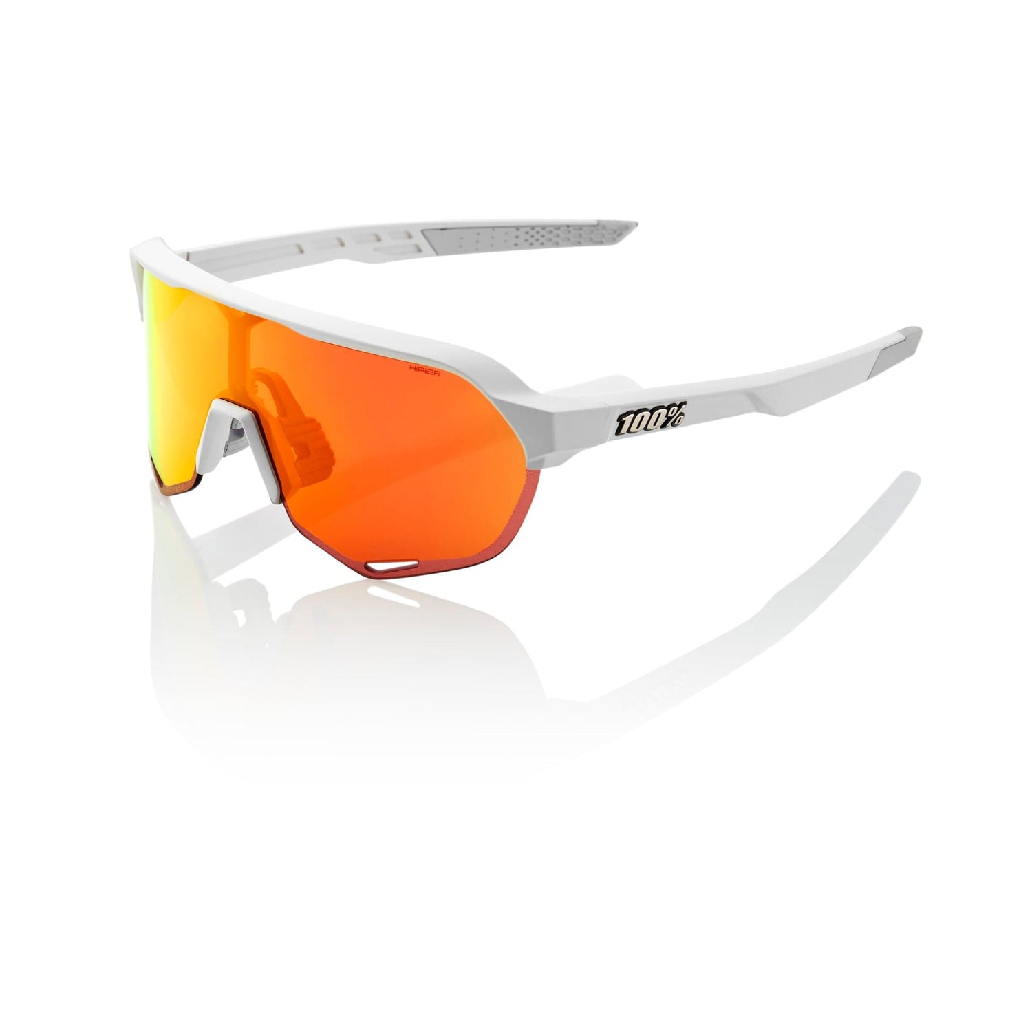 100 Percent Eyewear S2 - Soft Tact Off White - HiPER Red  Mirror