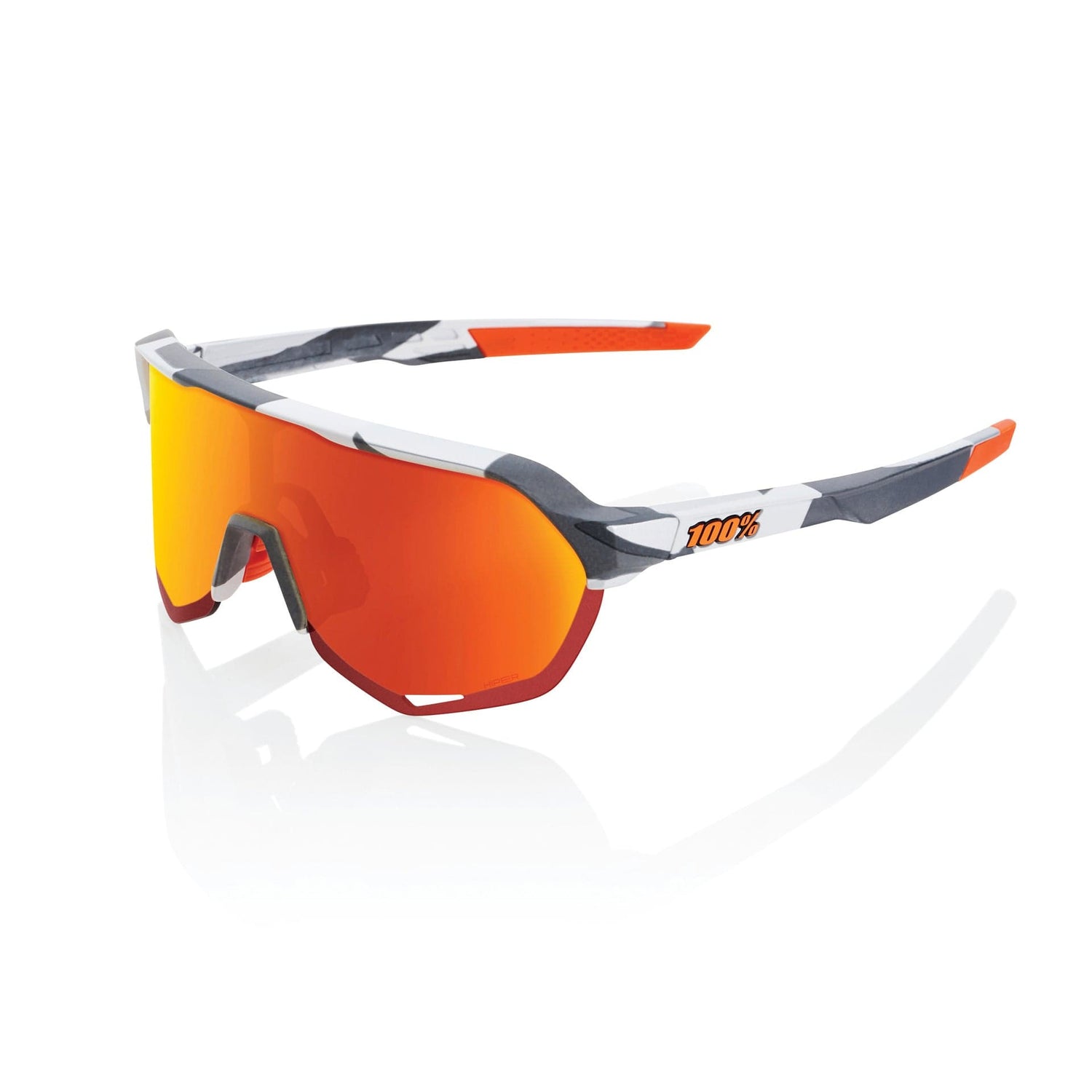100 Percent Eyewear S2 - Soft Tact GREY CAMO - HiPER Red  Mirror