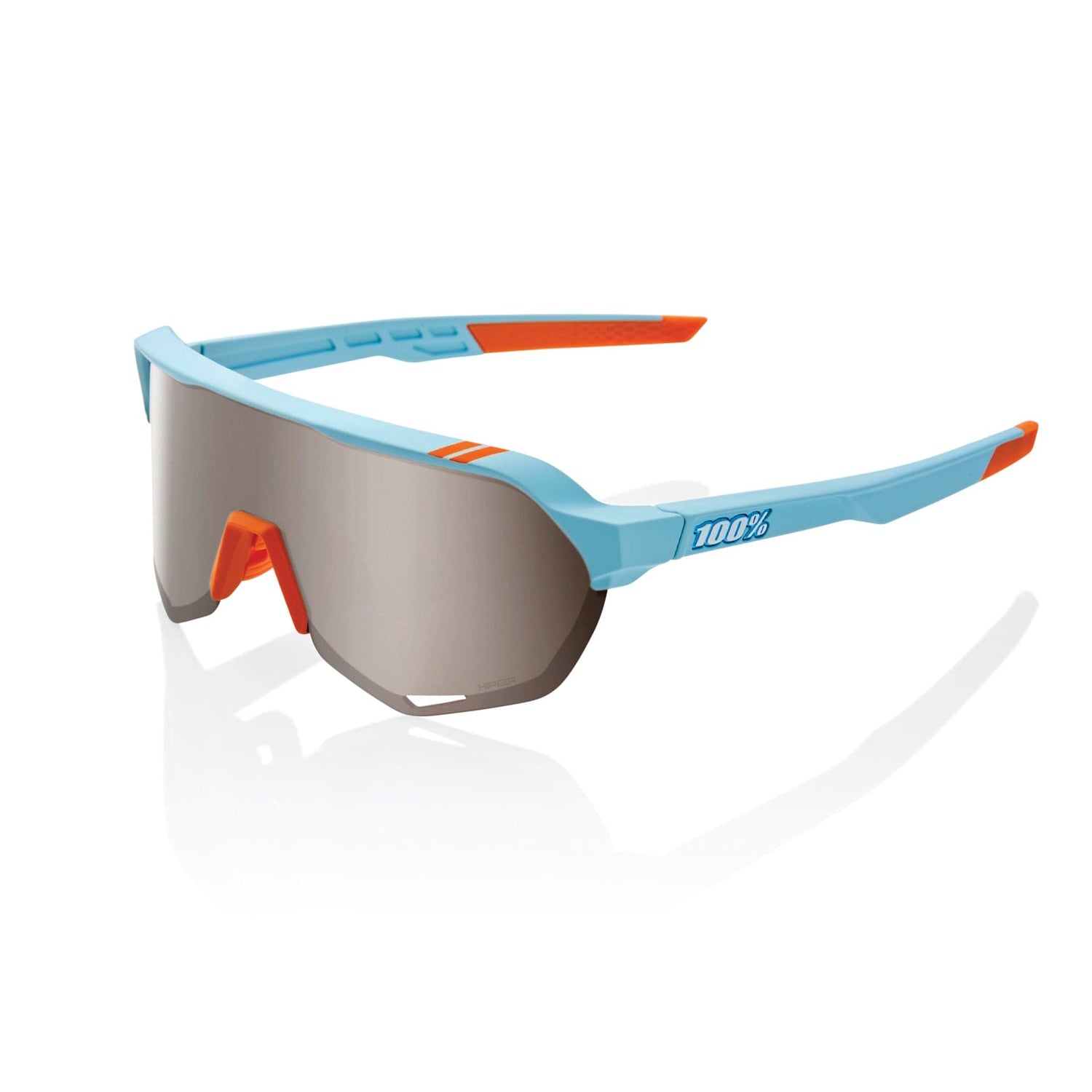 100 Percent Eyewear S2 - Soft Tact Two Tone - HiPER Silver Mirror