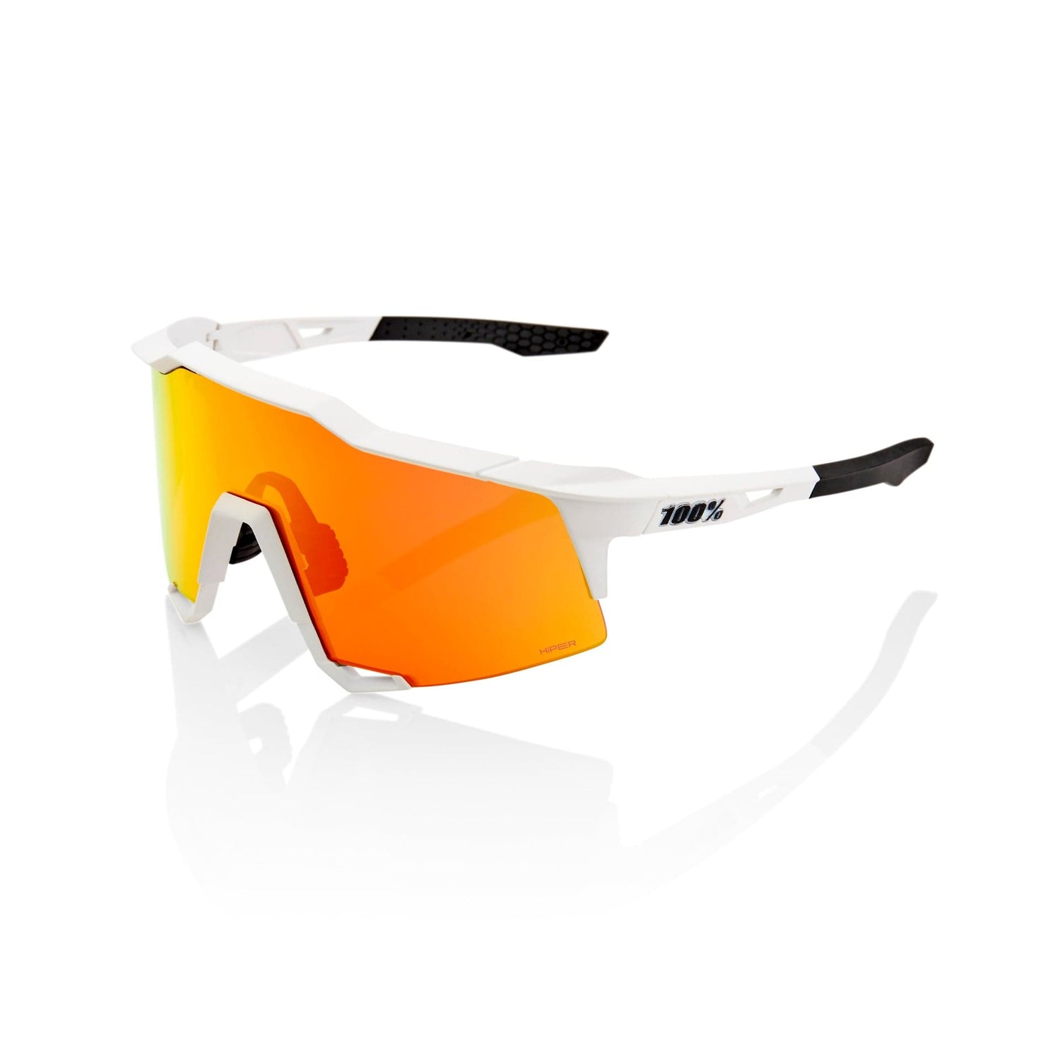100 Percent Speedcraft Sunglasses Soft Tact Off White/HiPER Red Mirror Lens