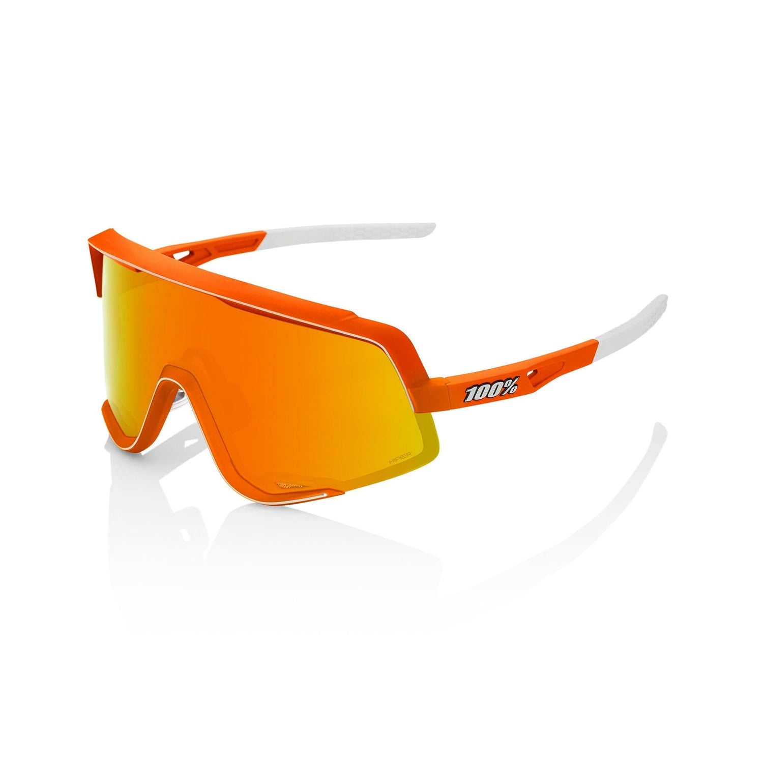 100 Percent Eyewear GLENDALE - Soft Tact Neon Orange - HiPER Red  Mirror