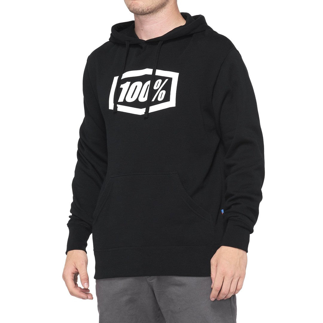 100 Percent ICON Pullover Hoodie Fleece Black