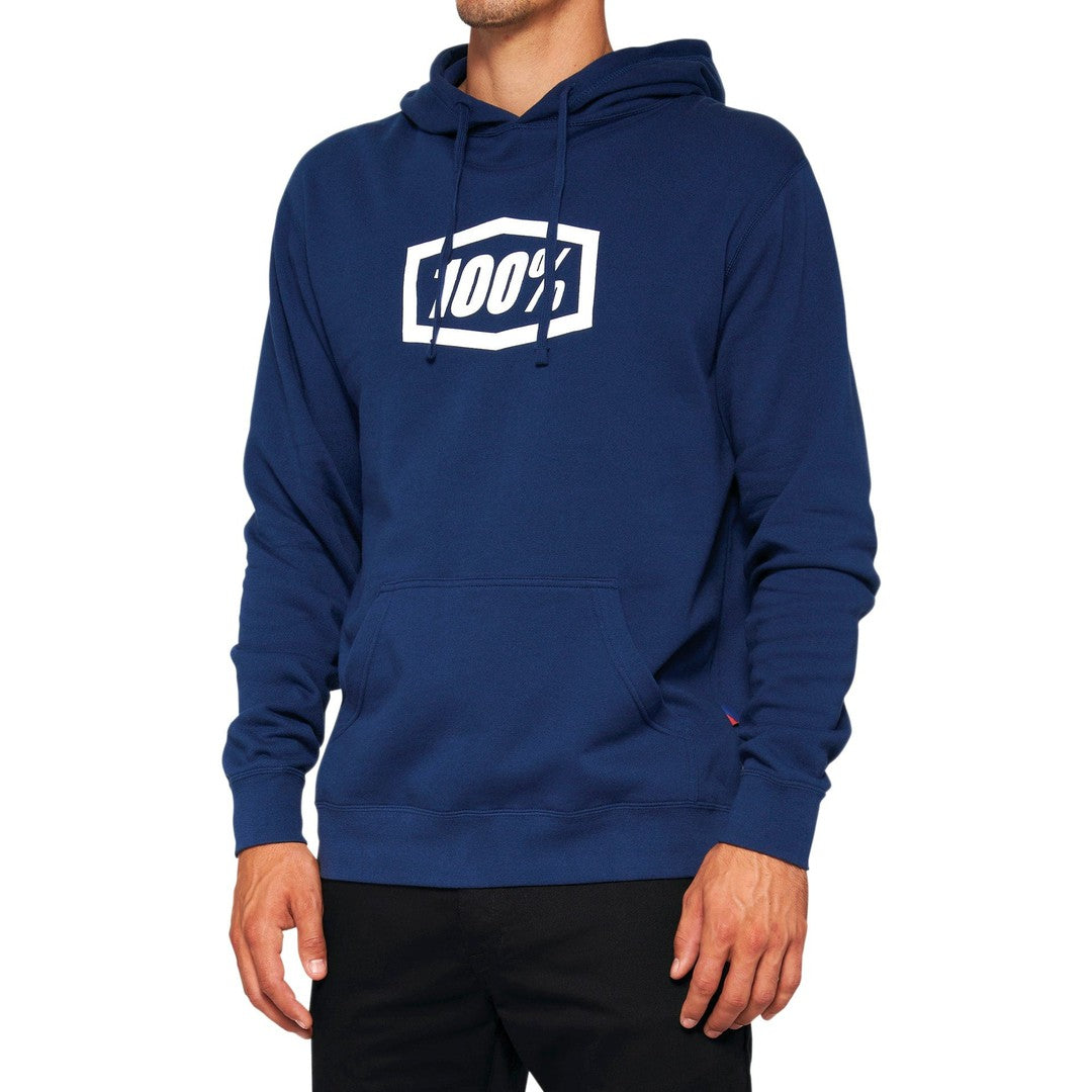 100 Percent ICON Pullover Hoodie Fleece Navy