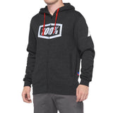 100 Percent SYNDICATE Fleece Zip Hoodie Black Heather