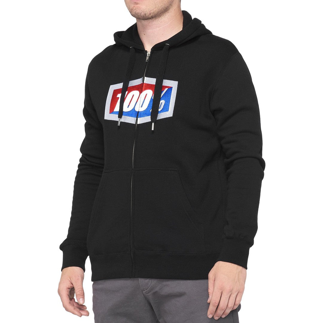 100 Percent OFFICIAL Fleece Zip Hoodie Black