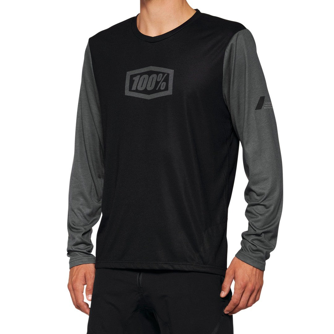 100 Percent AIRMATIC LS Jersey Black