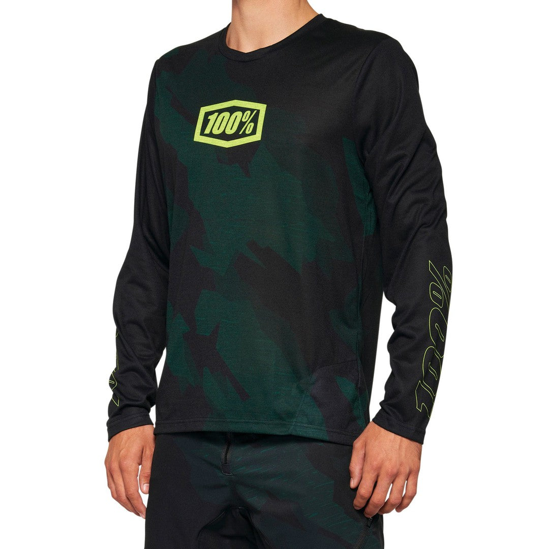 100 Percent AIRMATIC LE LS Jersey Black Camo