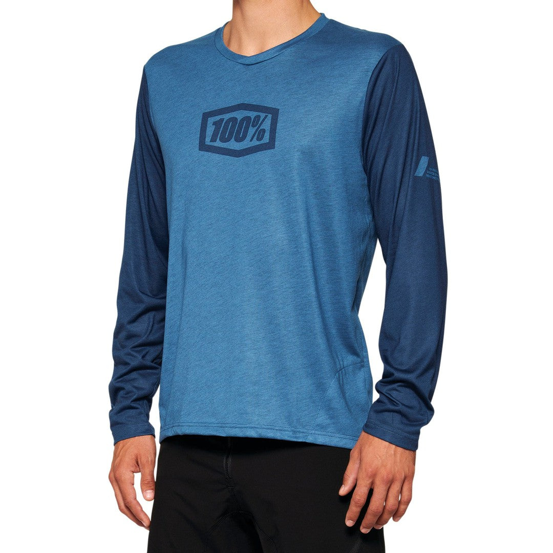 100 Percent AIRMATIC LS Jersey Slate Blue