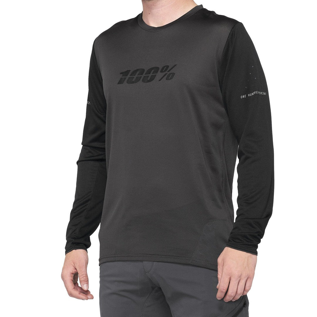 100 Percent RIDECAMP LS Jersey Black/Charcoal