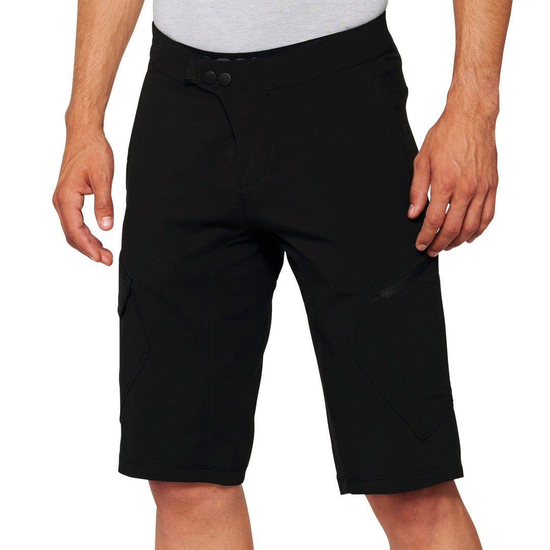 100 Percent RIDECAMP Shorts w/Liner Black